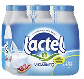 Leche Lactel Vitamina D semidesnatada 1L (lote de