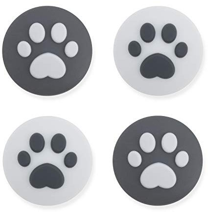 GeekShare 4PCS Silicone Cat Claw Joy Con Thumb Grip Set Joystick Caps Switch and Switch Lite Cover Analog Thumb Stick Grips(Cat Paw 10)