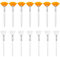 14 Cepillos Aplicadores Faciales de Abanico Cepillos de Abanico Suave Cepillo Aplicador de Ácido Herramientas Aplicadoras de Maquillaje Cosmético para Crema Barro (Blanco, Marrón)