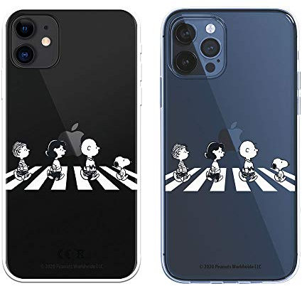 Schutzhülle für iPhone 12 – iPhone 12 Pro, offizielle Snoopy-Figuren, Fußgängerfiguren zum Schutz Ihres Handys. Flexible Silikonhülle für Apple mit offizieller Lizenz von Peanuts.
