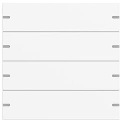 GIRA 5024927 KNX Lot de 4 interrupteurs à bascule pour capteur tactile 4 Blanc satiné (laqué)