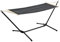 [en.casa] Hängematte Surte Hängeliege mit Gestell Hängeschaukel Liegefläche 200 x 100 cm Indoor Outdoor Belastbarkeit 120 kg Dunkelgrau