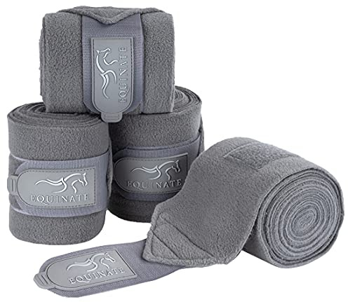Equinate Fleecebandagen Harmony 4er Set in vielen Farben Bandagen Fleece Grau Pferd