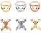 MiaLover 5 Stück Schal Ringe Broschen Schalring Clip Damen Legierung Schal Clips Einfach Schal Clips Dreifach Modisch Schal Clips Schal Verschluss Clips für Schals und Tücher (Zwei Stile)