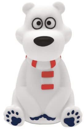 LEXIBOOK - Luz de Noche LED de Bolsillo Oso Polar para habitación infantil, cambio de colores, luz suave, a pilas, NLJ01PB