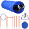 YRHome Agility Set Ausrüstungs für Hunde, Hindernisse Hunde Training Hundesport Verschiedene Kombinationen Verstellbare Höhe mit Sprungringe, Tunnel, Slalom, Hürden und Geflochtene Stangen