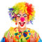 2 Stück Afro Locken Perücke und Clown Fliege Elastisch Clown Perücke Regenbogen Bunte Perücken Punkt Fliege Zirkus Party Dekoration Clown Kostüm Set für Erwachsene Kinder Halloween