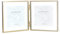 Rikyo Gold farbener doppelt faltbarer Bilderrahmen, aufklappbarer Bilderrahmen mit Glasfront,Ornament-Pflanzen-Proben-Clip,Doppelseite Display,schwebender Rahmen,10 x 10cm oder 13 x 13 cm