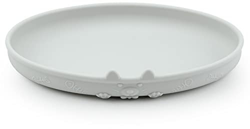 Gamelles pour Chats Silicone pour Chat Bol Chats Plat d'eau de Nourriture Gamelle Large et Plate Gamelle Chien Bol à Lait pour Chat pour Chien Chat Pet Vaisselle et Facile à Nettoyer (Gris)