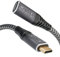 CAKOBLE Verlängerungskabel USB 3.2Gen2 0,25 m, 20 Gbps 100 W/5 A Verlängerung USB C Stecker und Buchse, kompatibel mit USB C 3.2, USB 3.1, USB 3.0, 4 K @ 60 Hz, USB C Kabel, kompatibel mit USB C