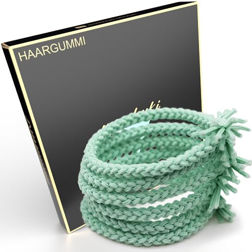 Mandouki® Haargummi (6 Stück) - Elegant geflochtene Haargummis: Ultimativer Halt und Strapazierfähigkeit für Damen und Mädchen