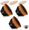 Lot de 3 pinceaux à fond de teint plat pour fond de teint Kabuki Flat Top Powder Face Pinceau Groove Design Blush avec boîte (Noir)
