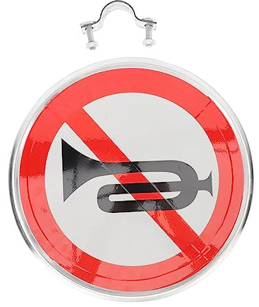 YARNOW Verbotszeichen Kein Horn Wetterfestes Schild Für Garten Dekorative Reflexion Leicht Und Tragbar Einfache Handhabung Sicher Und Pflegeleicht