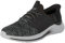 Skechers Garner Newick, Sin Cordones Hombre, Tela sintética Negra, 41 EU
