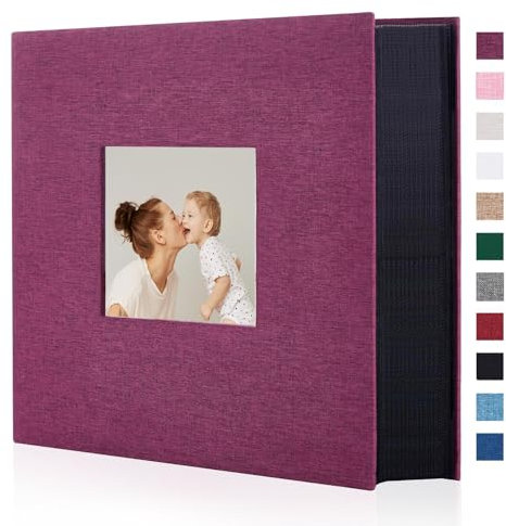 Miaikoe Álbum de fotos de 6 x 4 pulgadas, 1000 bolsillos, álbum de gran capacidad para bodas, aniversario y familia, álbum de lino, capacidad para 1000 fotos horizontales y verticales de 10 x 15 cm