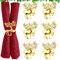 NOCHME Serviettenringe Weihnachten Rentier 6stk Elegant Metall Elch Serviettenhalter Weihnachts Tischdekoration Ornamente Serviettenring Für Abendessen Mittagessen Christmas Party (Gold)