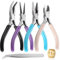 Jewelry Pliers Set Jewelry Making Tools Includes Needle Nose Pliers Round Nose Pliers Bent Nose Pliers Wire Cutter for Jewelry Making Repair Wire Wrapping Beading and Crafts (4 PCS)