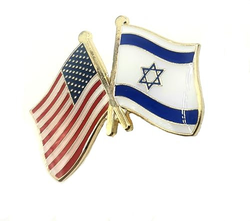 Israel USA Israeli United States of America American Friendship Metal Enamel Country Flags Pin Badge