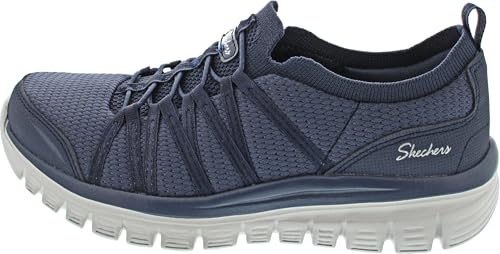 Skechers Damen Graceful - Soft SoulSneaker, Navy Mesh Duraleather, 37.5 EU