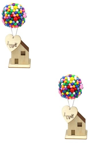 TOPBATHY 2St Weihnachts präsente valentinstags wheinachtsgeschenk präsente Weihnachten DIY Holzhaus Hochzeit schmücken Innenraum des Autos Modell Ballon Bambus