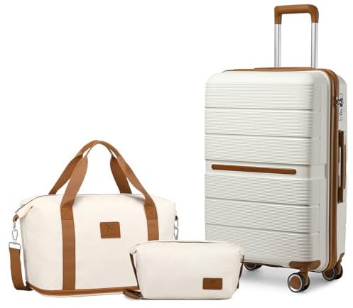 British Traveller Suitcase Trolley Carry On Hand Cabin Luggage Hard Shell Travel Luggage Lightweight with TSA Lock,The Suitcase Included 1pcs Travel Bag and 1pcs Toiletry Bag