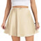 MYSSUCI Satin Rock Damen Kurz Sommer A-Linie Röcke Solid Elegant Sommerrock Minirock (Champagner, M)
