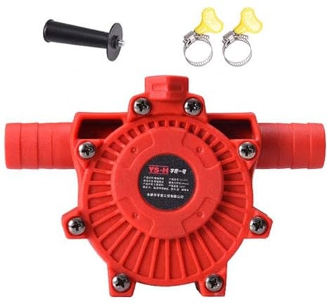 Portable Mini Electric Drill Pump Drill Pump for Water, Oil, Liquid Home Quick Pumping Speed Portable Oil Fluid Transfer Pump, A