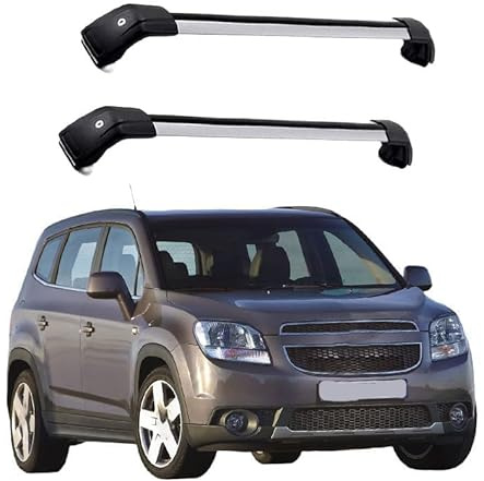 JUNYEW (1 Paar) Dachgepäckträger Dachträger für Chevrolet Orlando 2012 2013 2014 2015 2016 2017 2018 -Aluminium,Q