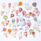 46 Stücke Bunte Heißluftballon Form Aufkleber, Mini Size Cartoon Heißluftballon Aufkleber für Kinder Teens Erwachsene Reisekoffer, Laptop, Planer, Kalender, Scrapbook, Koffer, Notizbücher, Journal