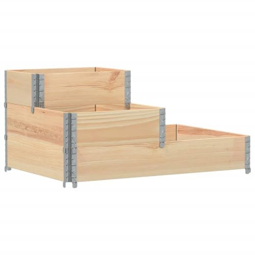vidaXL Fioriera Rialzata a 3 Livelli 120x80 cm Legno Massello di Pino