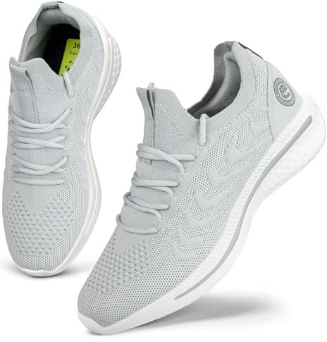 Giniros Zapatillas Mujer Running Deporte Casual Gris Claro 36EU
