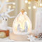 Cindeer Krippen-Set für Weihnachten im Innenbereich, Keramik-Krippe mit Licht, Porzellanstatue, handbemalt, Krippenfigur, Heilige Familie, Krippe, Krippe, Tischdekoration, Geschenk (einfach)