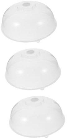 TOPBATHY 3 Piezas Cubrir Cubreplatos para Microondas Fundas para Microondas Cubiertas De Comida para Microondas Protector contra Salpicaduras De Microondas Transparent Páginas