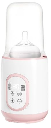 Travel Baby Bottle Warmer Steriliser, Smart Temperature Control and Automatic Shut-Off, Food Warmer Defrost for Breastmilk or Formula (Pink)