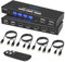 KVM Switch 4K@60Hz per 4 PC, Switch KVM HDMI e USB, Condividere Monitor 4K e 4 USB Device, Contiene 4 Cavi KVM e telecomandi