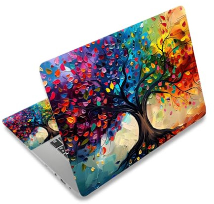 NXZGO 12.1 13 13.3 14 15.4 15.6 Inch Laptop Skin Decal, Laptop Skins Stickers Decals for Notebook PC, Universal Reusable Vinyl Laptop Cover Sticker, Waterproof Art Decal Protector I Colorful Tree