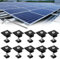 NAVESO 10 Stück Solarmodul Halterungen Kit, Mittelklemmen 30mm Schwarz, Solarpanel Halterung Mittelklemmen, Klemmen Photovoltaik 30mm, PV Modul Halterung für Gerahmte Solarmodul, Schrauben M8*49mm