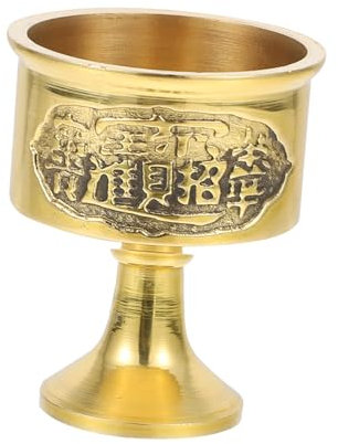 Ciieeo 1 Stück Gottes Weinbecher Kupferbecher Tempelversorgung Altarbecher Kelch Glückverheißender Wasserbecher Buddha Becher Opferbecher Tempelzubehör Opferwasserbecher
