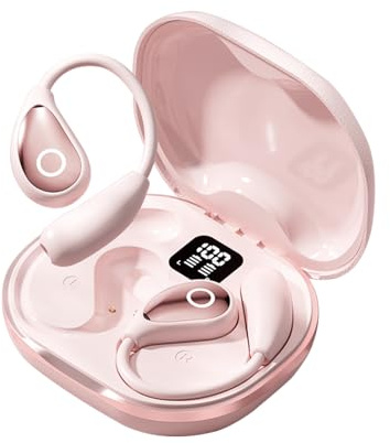 Open Ear Kopfhörer Kabellos Bluetooth Over On Ear mit Bügel Knochenschall Kopfhörer Bluetooth Sport Knochenleitungskopfhörer Wireless Open Earbuds Air Bone Conduction Headphones Ohrhörer mit Ohrhaken