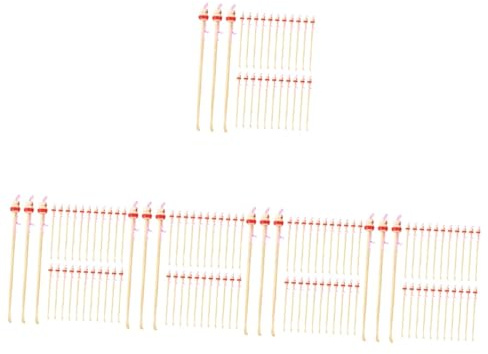 WRITWAA 5 Sätze Bambus Ohrenschmalzpicker Ohrenlöffel Ohrenschmalzentfernungswerkzeug Ohrengräber Erwachsene Schaufeln Reiniger Reinigungsentferner 100 Stück * 5 Zufällige Farbe