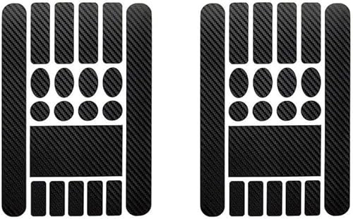 Trifletopia 2PCS Bike Stickers - Frame Protection Tape - Carbon Fiber Frame Guard - Scratch-Resistant for Mountain Bike Road Bike - Self-Adhesive (Black)