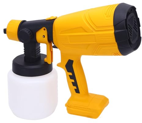 YWBL-WH Pulverizador de Pintura Inalámbrico, Pistola de Pintura a Batería de 200W y 800ml con 4 Boquillas y Motor sin Escobillas para Muebles, Vallas, Paredes Puertas