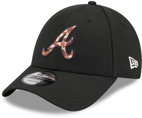 New Era MLB 9FORTY Cap Faux Pony Infill Atlanta Braves Black