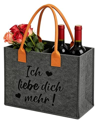 ANKUOFUA Ich Liebe Dich Geschenke für Frauen, Muttertagsgeschenk für Mama Tasche Ich Liebe Dich Mehr Filztasche Geschenke für Beste Mutter Tragetasche Geburtstagsgeschenk für Mama Oma Partner Freundin