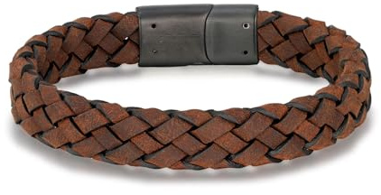 Bleng JEWLERY & CO Armband Herren Leder, Premium Lederarmband Mann, Geschenkidee, Geschenk für Männer, Handgefertigtes Lederamband mit Magnetverschluss aus Edelstahl mit Schmuckschachtel