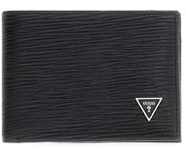GUESS Portefeuille pour homme avec porte-cartes en cuir SMMIPRLEA92, Noir , Taille unique, Classique contemporain