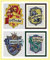 Kit de broderie au point de croix compté motifs blasons Harry Potter 17 x 21 cm avec fil de coton égyptien et toile Aïda 5,5 points/cm