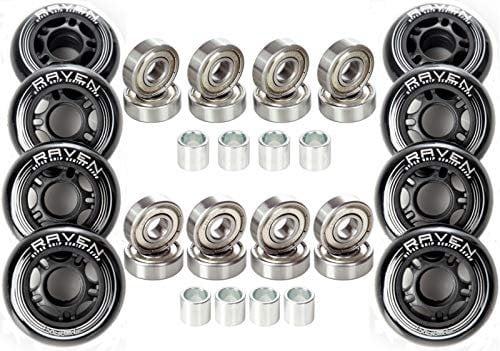 Raven Rollen für Inlineskates mit Kugellager Abec7/Abec9 (72mm + ABEC-7 Carbon)