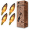 greenandco 4x Vintage Glühfaden LED Kerze | silbergrau | E14 C35 | 2W 70lm | 1800K extra warmweiß | 360° | 230V | flimmerfrei | nicht dimmbar