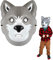 Deluxebase Wild Faces - Wolf Sichere Schaumtiermasken für Kinder